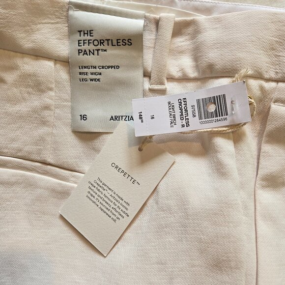 NWT Aritzia The Effortless Pant™ Cropped - Crepette™ 16 - Picture 2 of 10